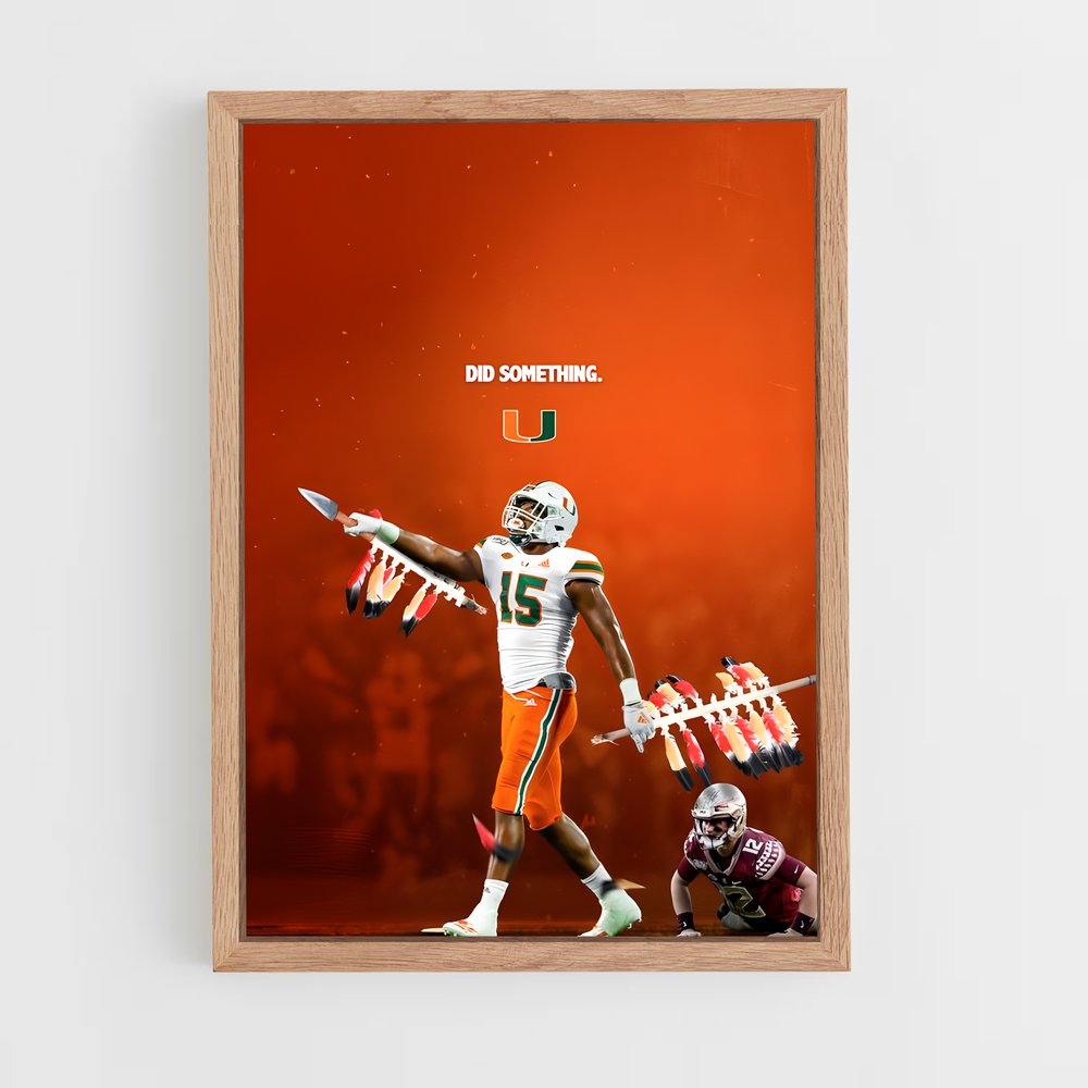 Poster Miami hurricanes – affiche Baseball (vue 4)